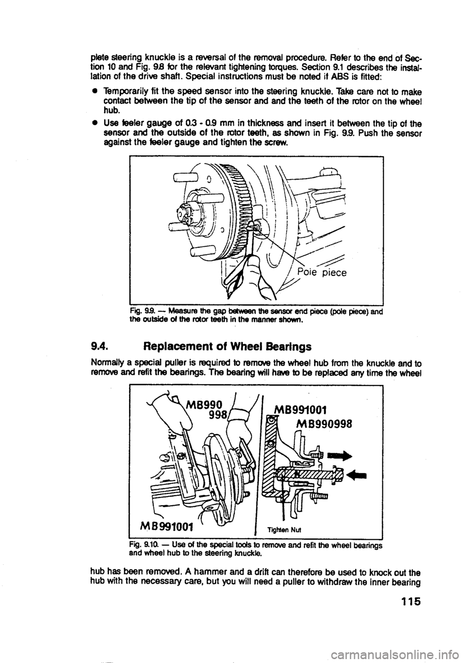 MITSUBISHI SPACE RUNNER 1991  Owners Manual 