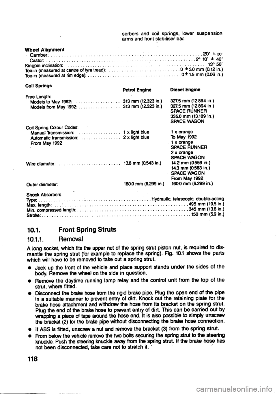 MITSUBISHI SPACE RUNNER 1991  Owners Manual 