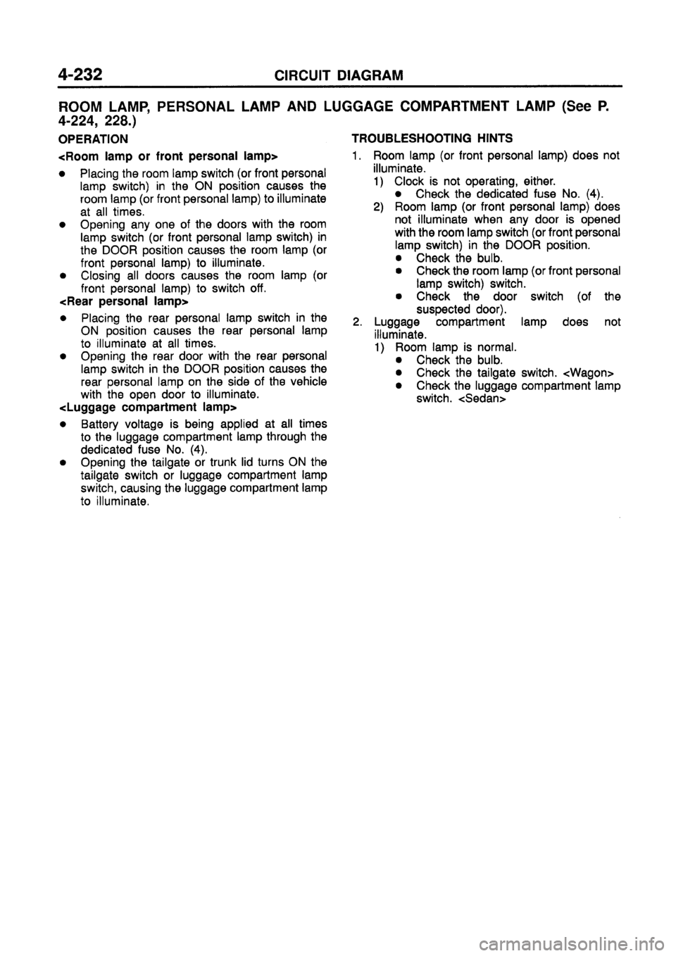 MITSUBISHI GALANT 1997 8.G Electrical Wiring Diagram Workshop Manual 