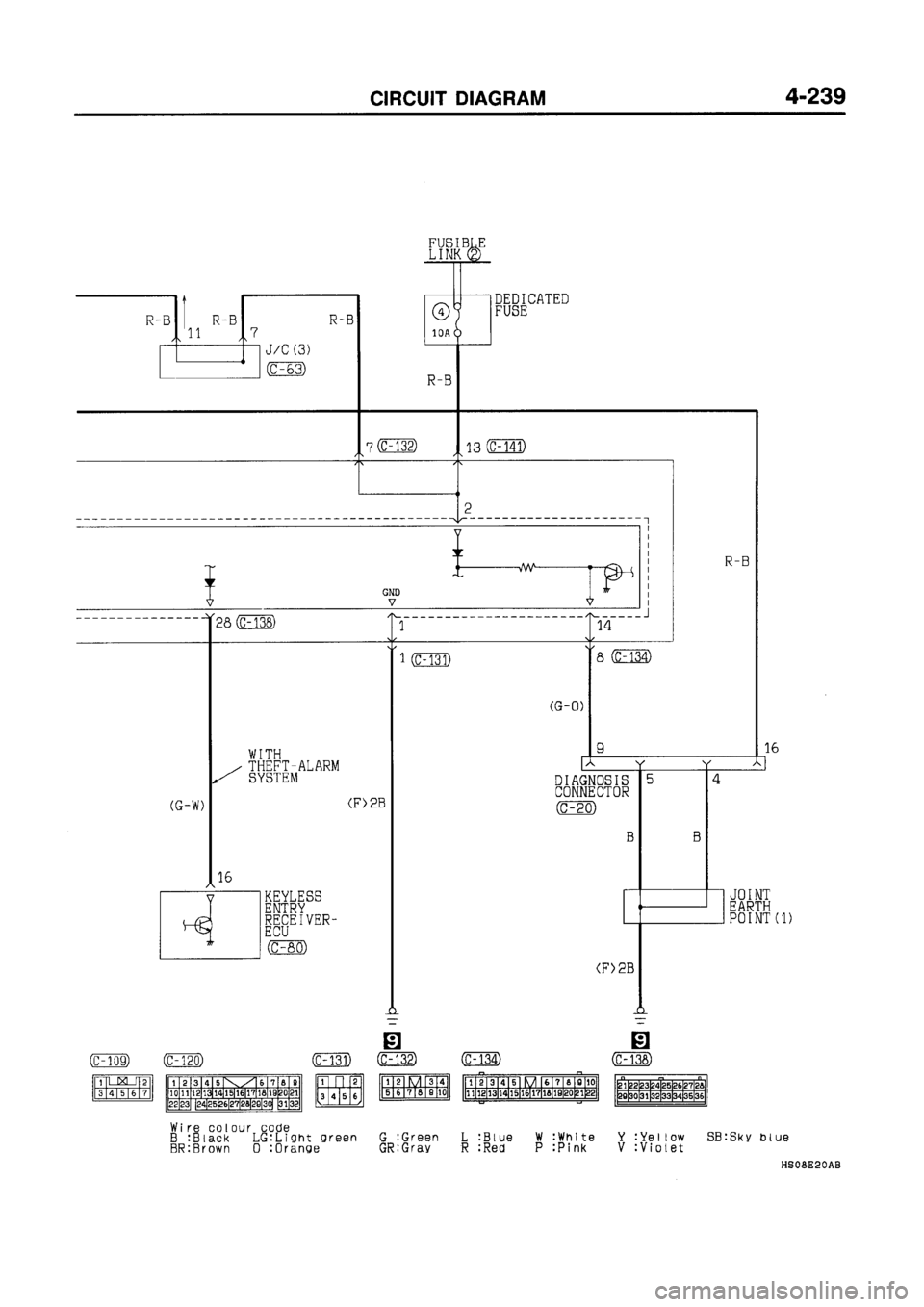 MITSUBISHI GALANT 1997 8.G Electrical Wiring Diagram Workshop Manual 
