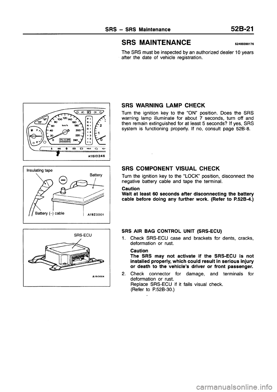 MITSUBISHI GALANT 1997 8.G Workshop Manual 