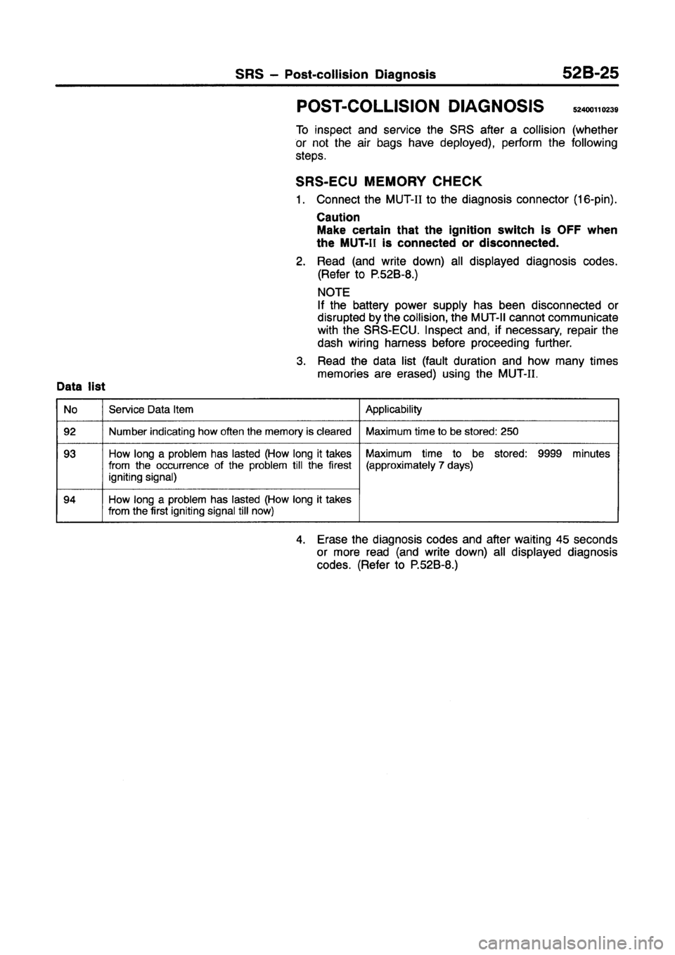 MITSUBISHI GALANT 1997 8.G Workshop Manual 