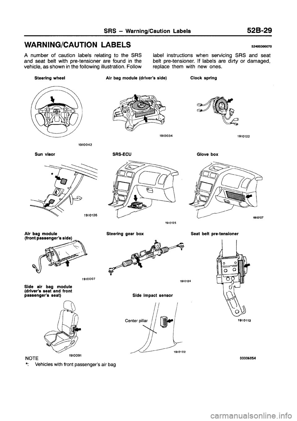 MITSUBISHI GALANT 1997 8.G Workshop Manual 