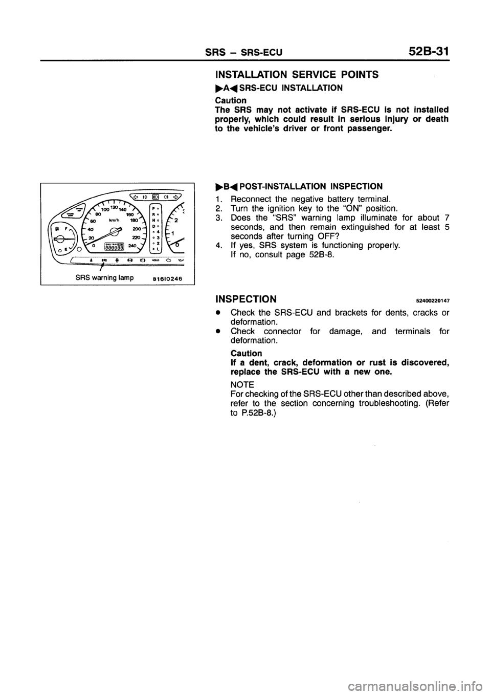 MITSUBISHI GALANT 1997 8.G Workshop Manual 