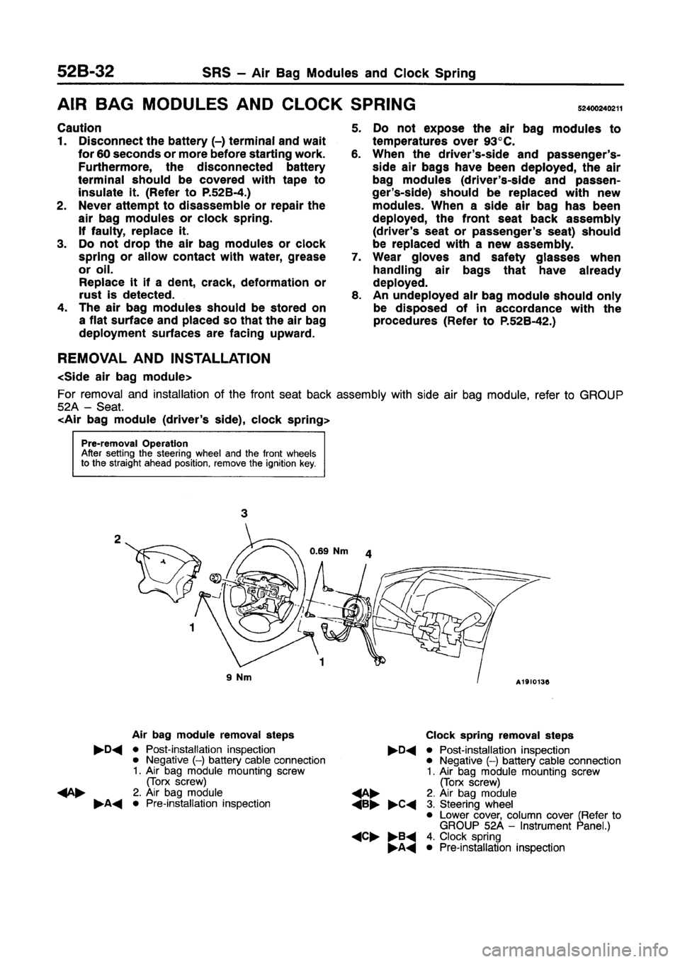 MITSUBISHI GALANT 1997 8.G Workshop Manual 