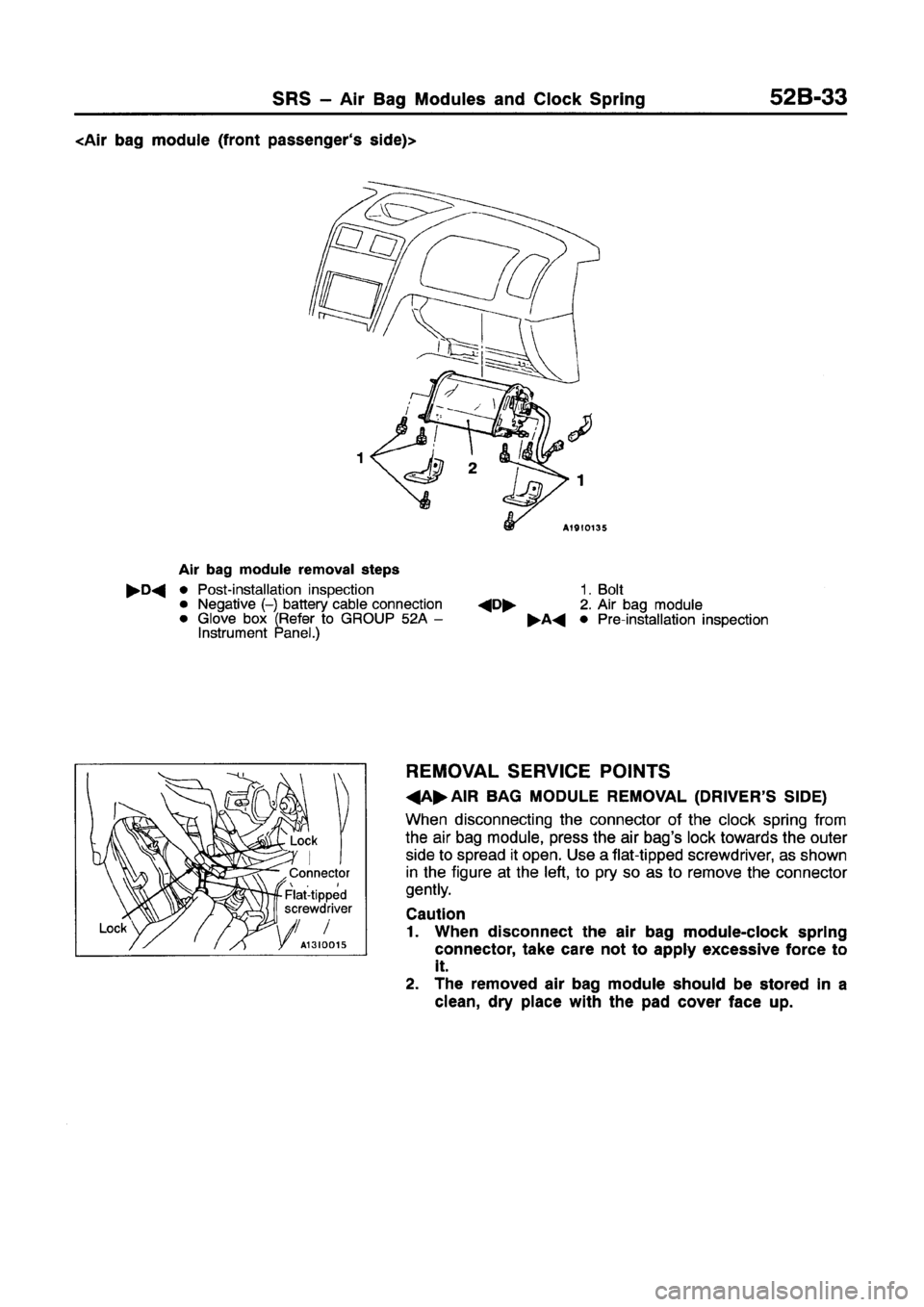 MITSUBISHI GALANT 1997 8.G Workshop Manual 