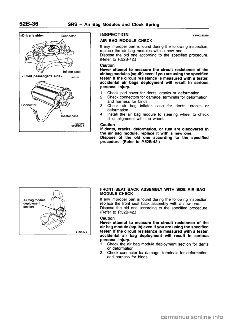 MITSUBISHI GALANT 1997 8.G Workshop Manual 
