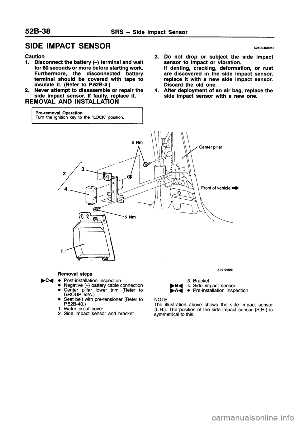 MITSUBISHI GALANT 1997 8.G Workshop Manual 