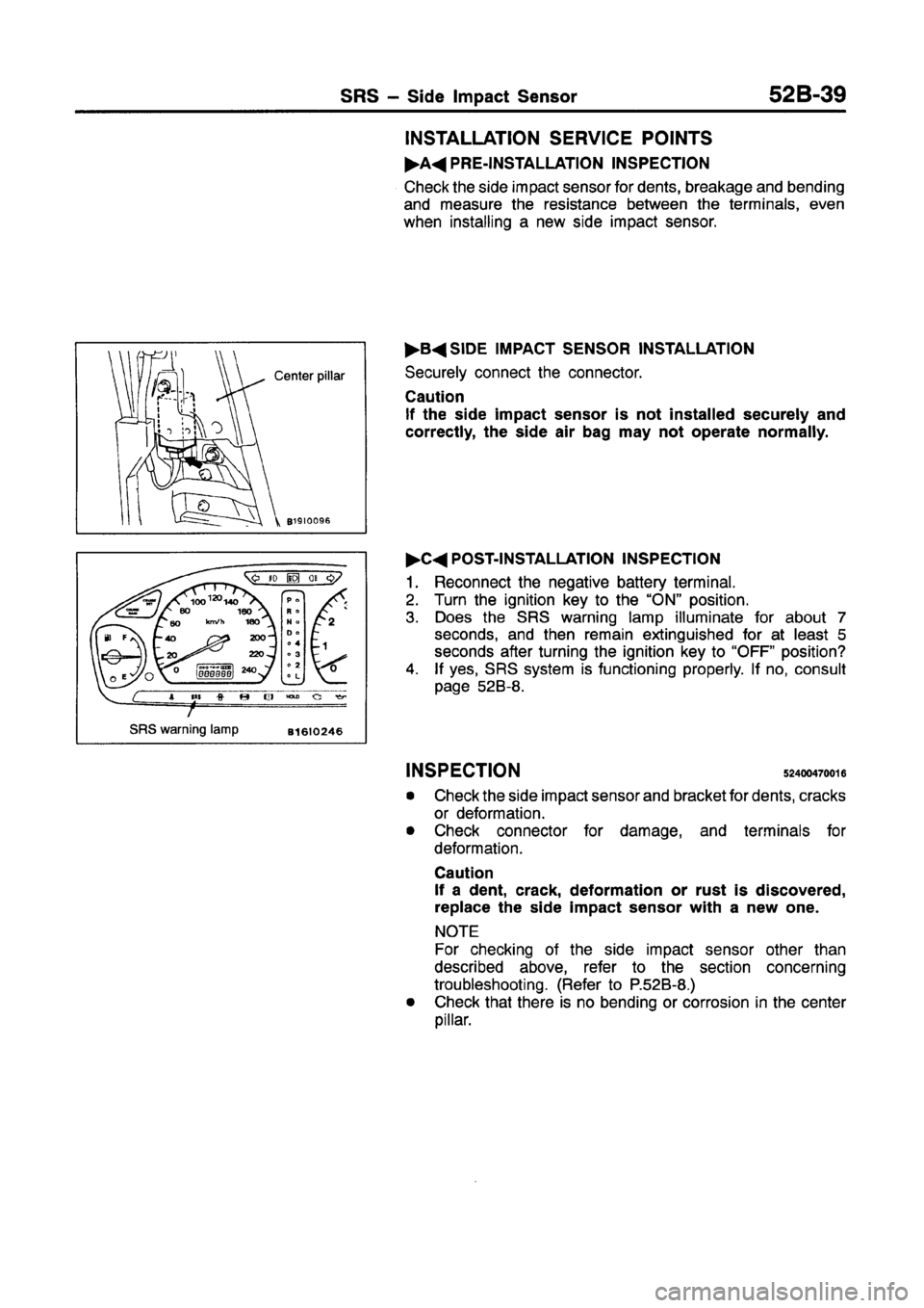 MITSUBISHI GALANT 1997 8.G Workshop Manual 