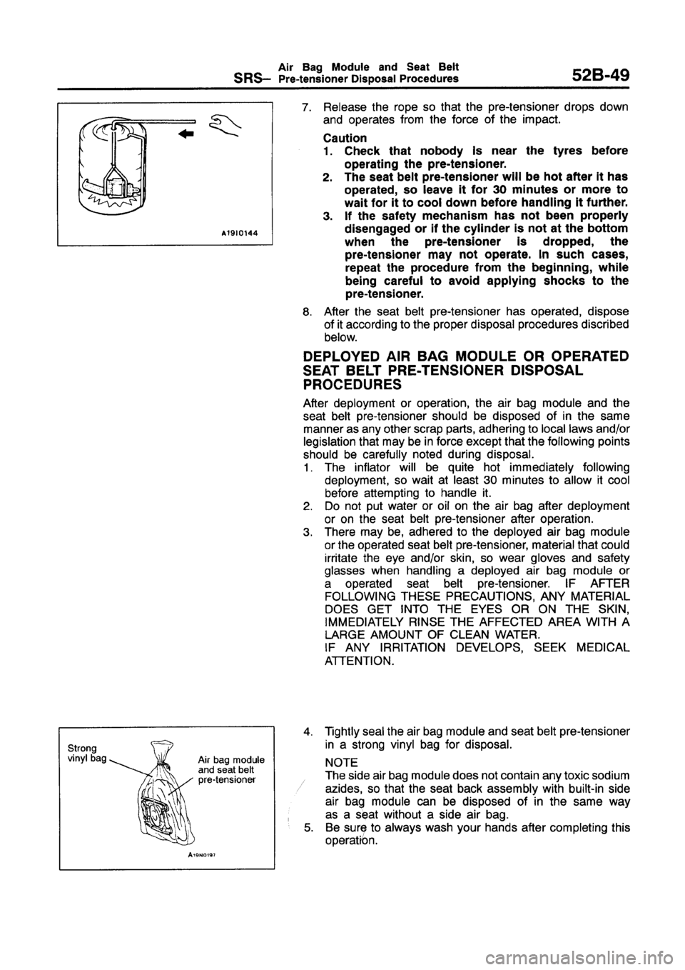 MITSUBISHI GALANT 1997 8.G Workshop Manual 