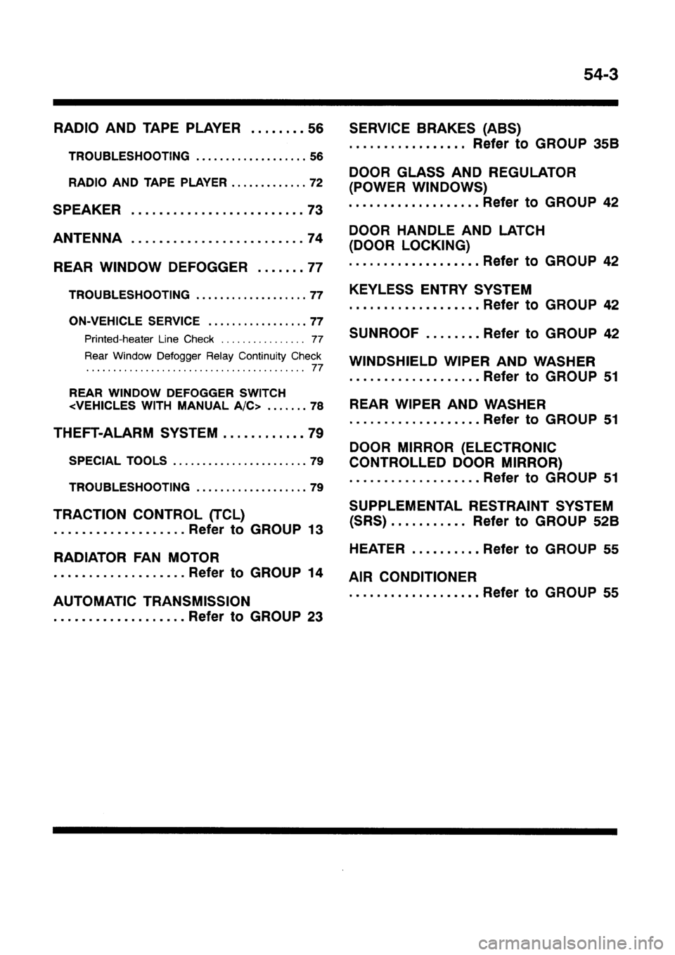 MITSUBISHI GALANT 1997 8.G Workshop Manual 