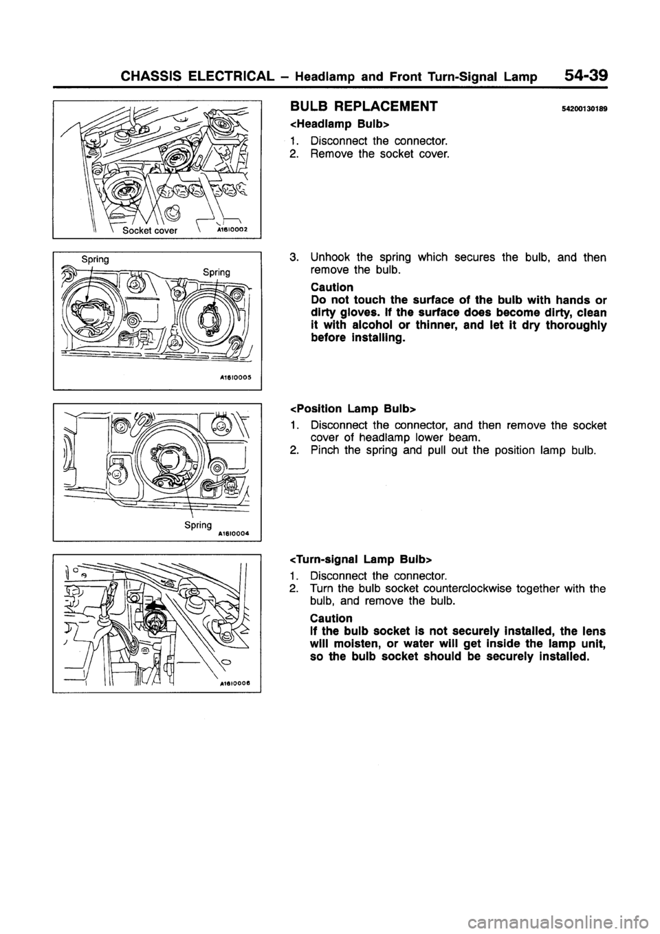 MITSUBISHI GALANT 1997 8.G Workshop Manual 