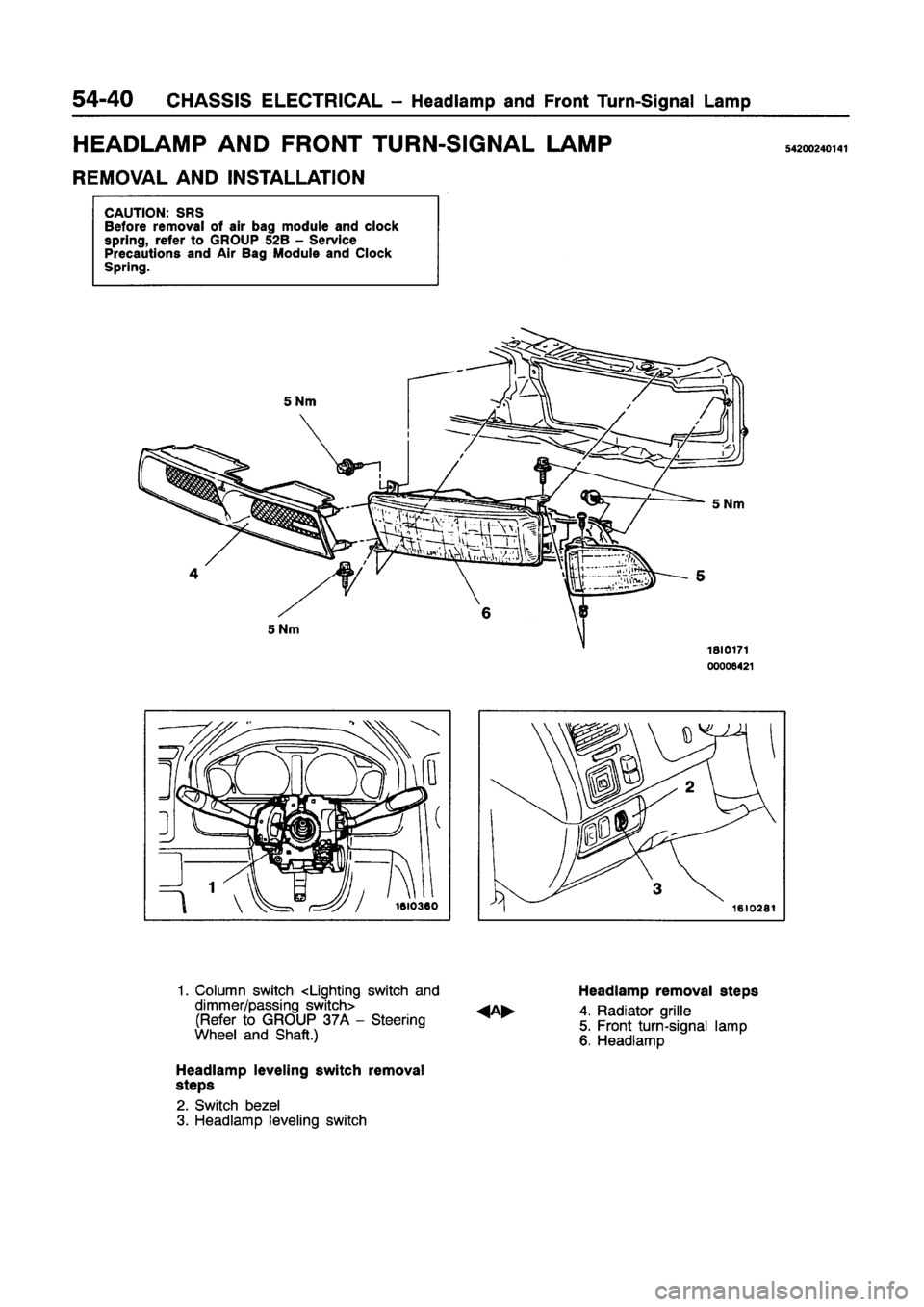 MITSUBISHI GALANT 1997 8.G Workshop Manual 