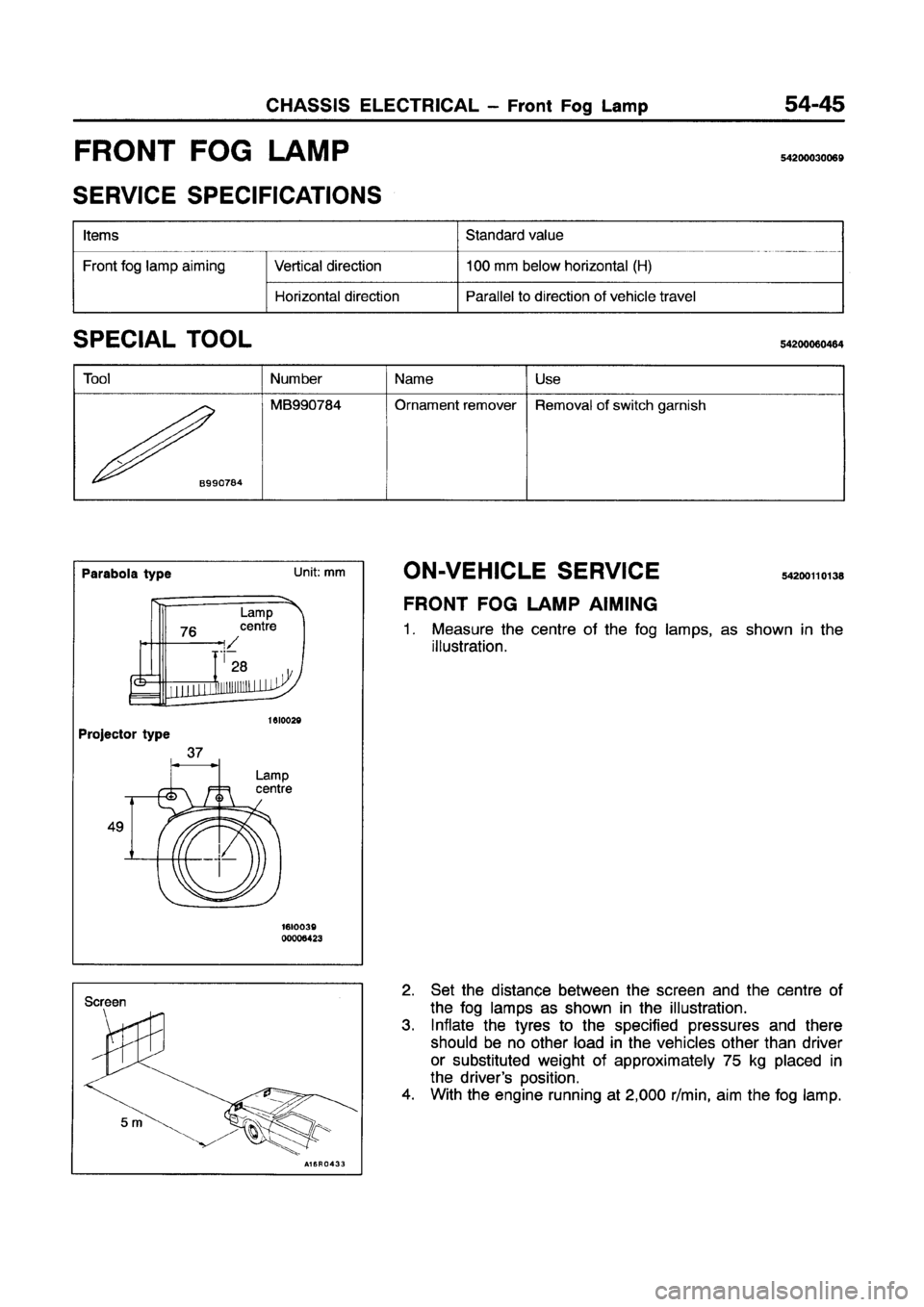 MITSUBISHI GALANT 1997 8.G Workshop Manual 