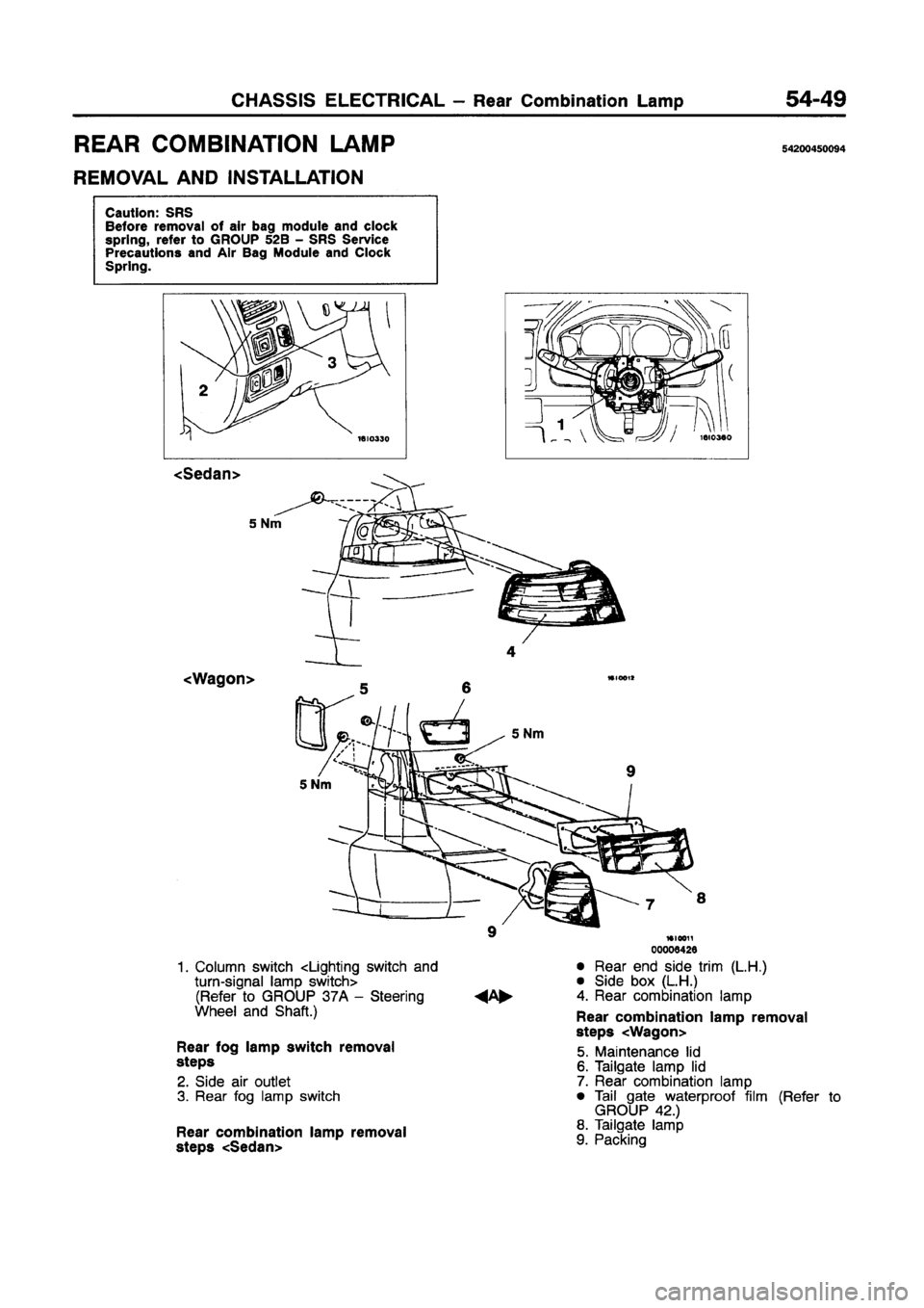 MITSUBISHI GALANT 1997 8.G Workshop Manual 