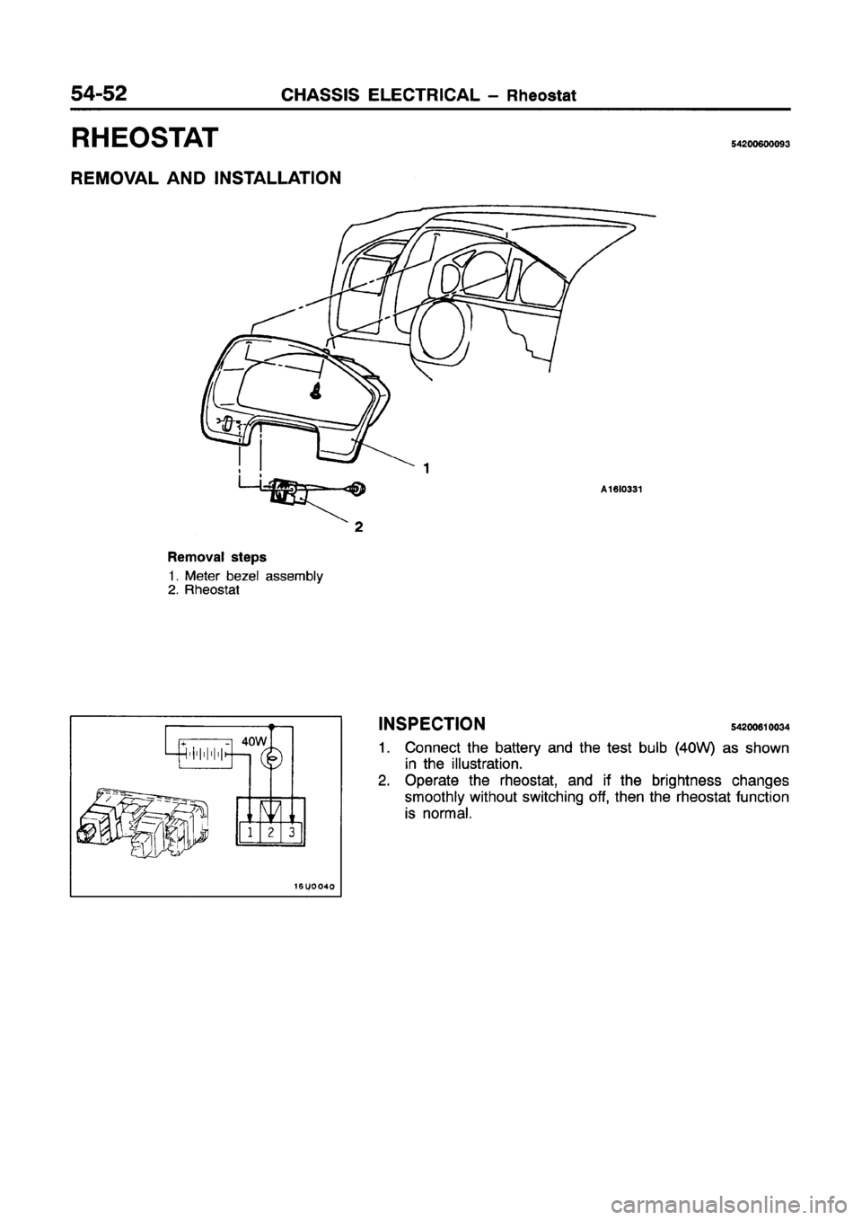 MITSUBISHI GALANT 1997 8.G Workshop Manual 