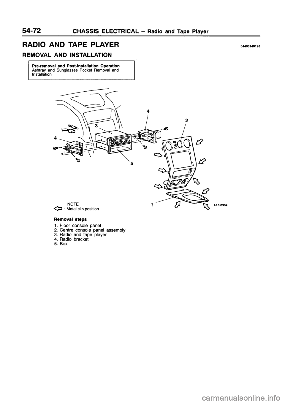 MITSUBISHI GALANT 1997 8.G Workshop Manual 