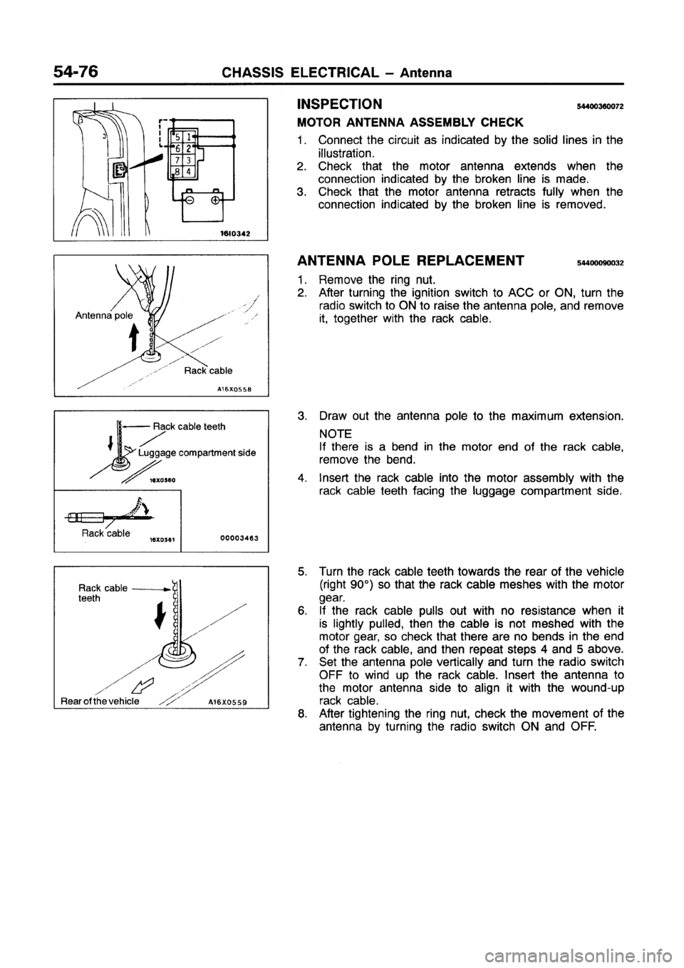 MITSUBISHI GALANT 1997 8.G Workshop Manual 