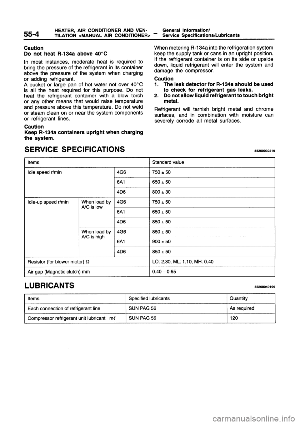 MITSUBISHI GALANT 1997 8.G Workshop Manual 