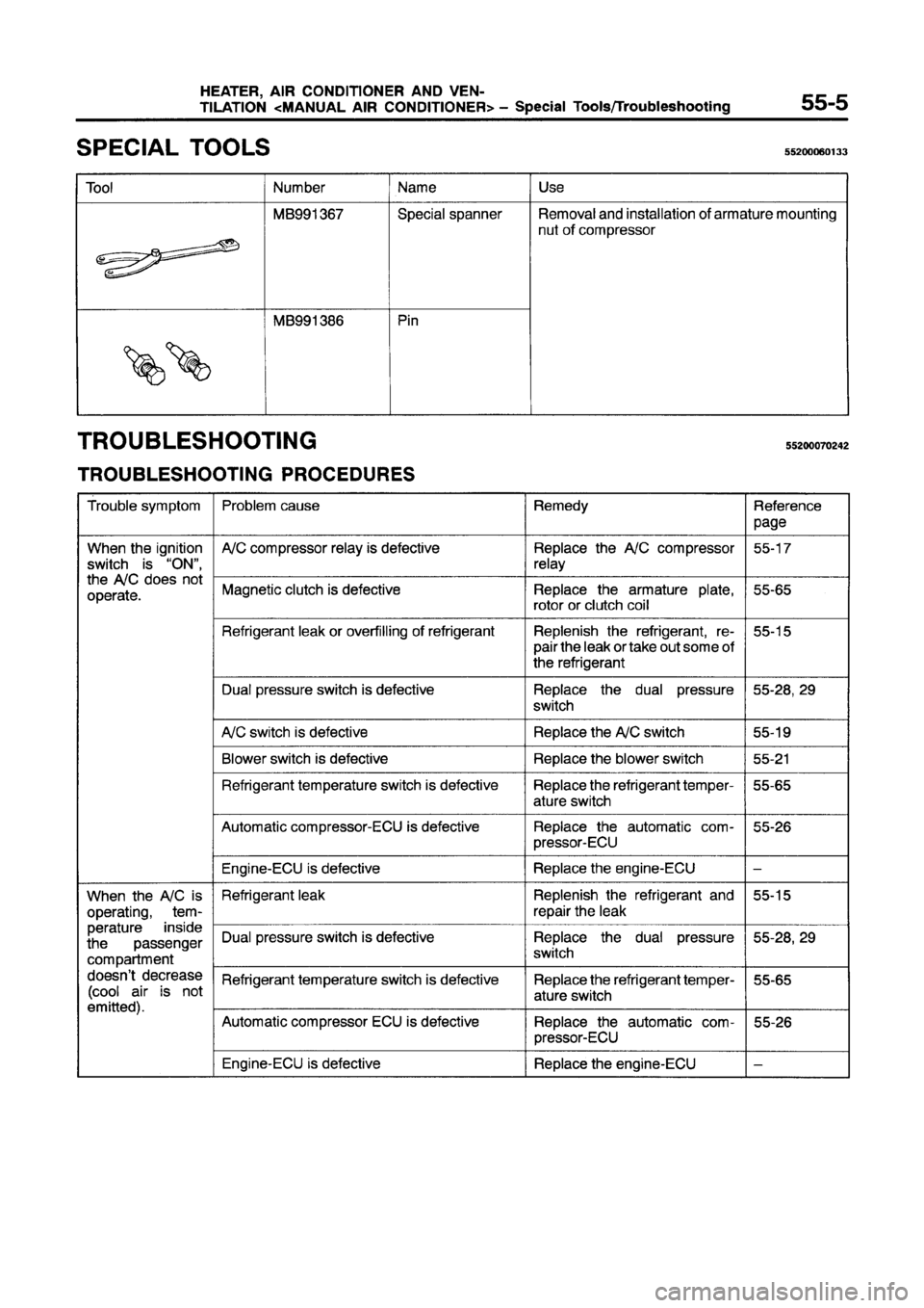 MITSUBISHI GALANT 1997 8.G Workshop Manual 