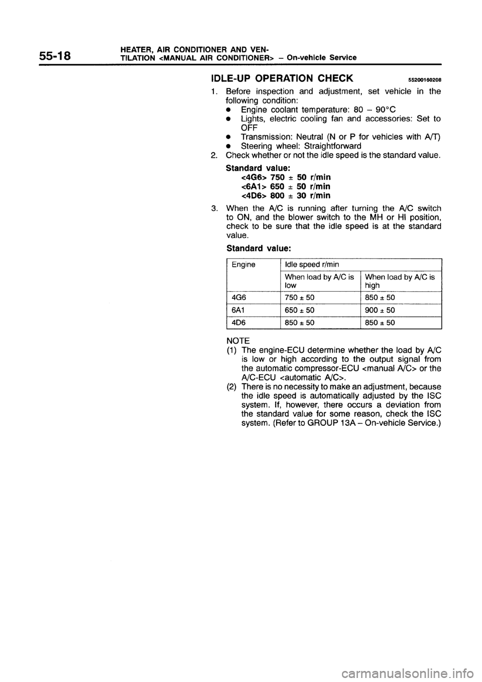 MITSUBISHI GALANT 1997 8.G Workshop Manual 