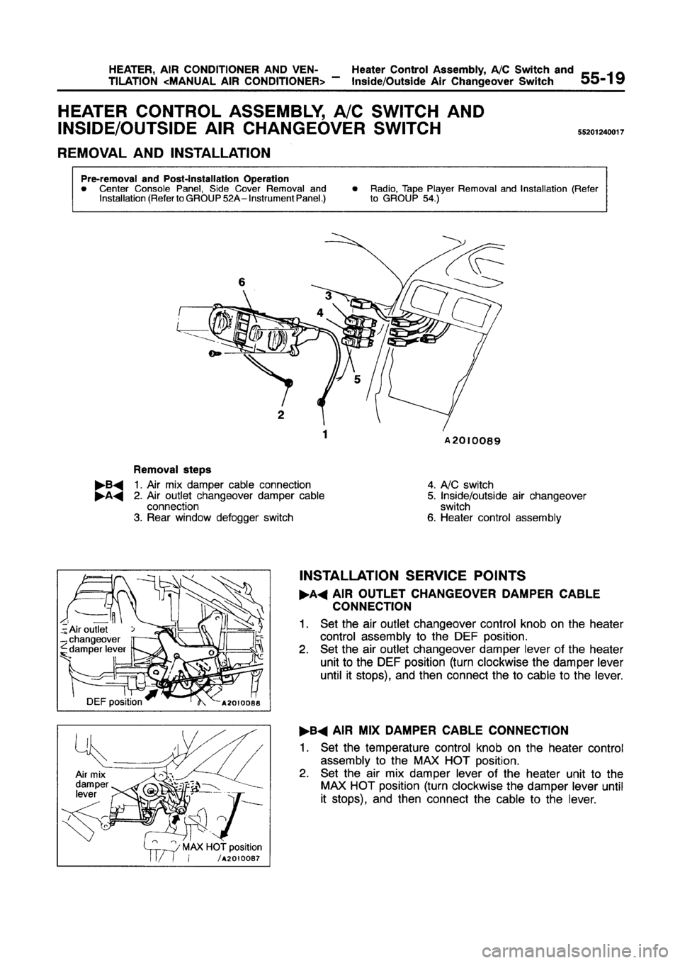 MITSUBISHI GALANT 1997 8.G Workshop Manual 