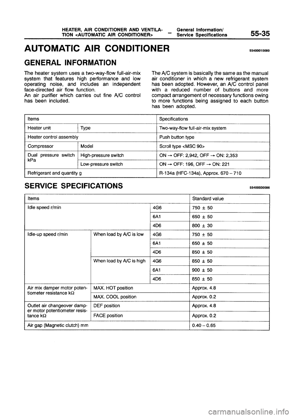MITSUBISHI GALANT 1997 8.G Workshop Manual 