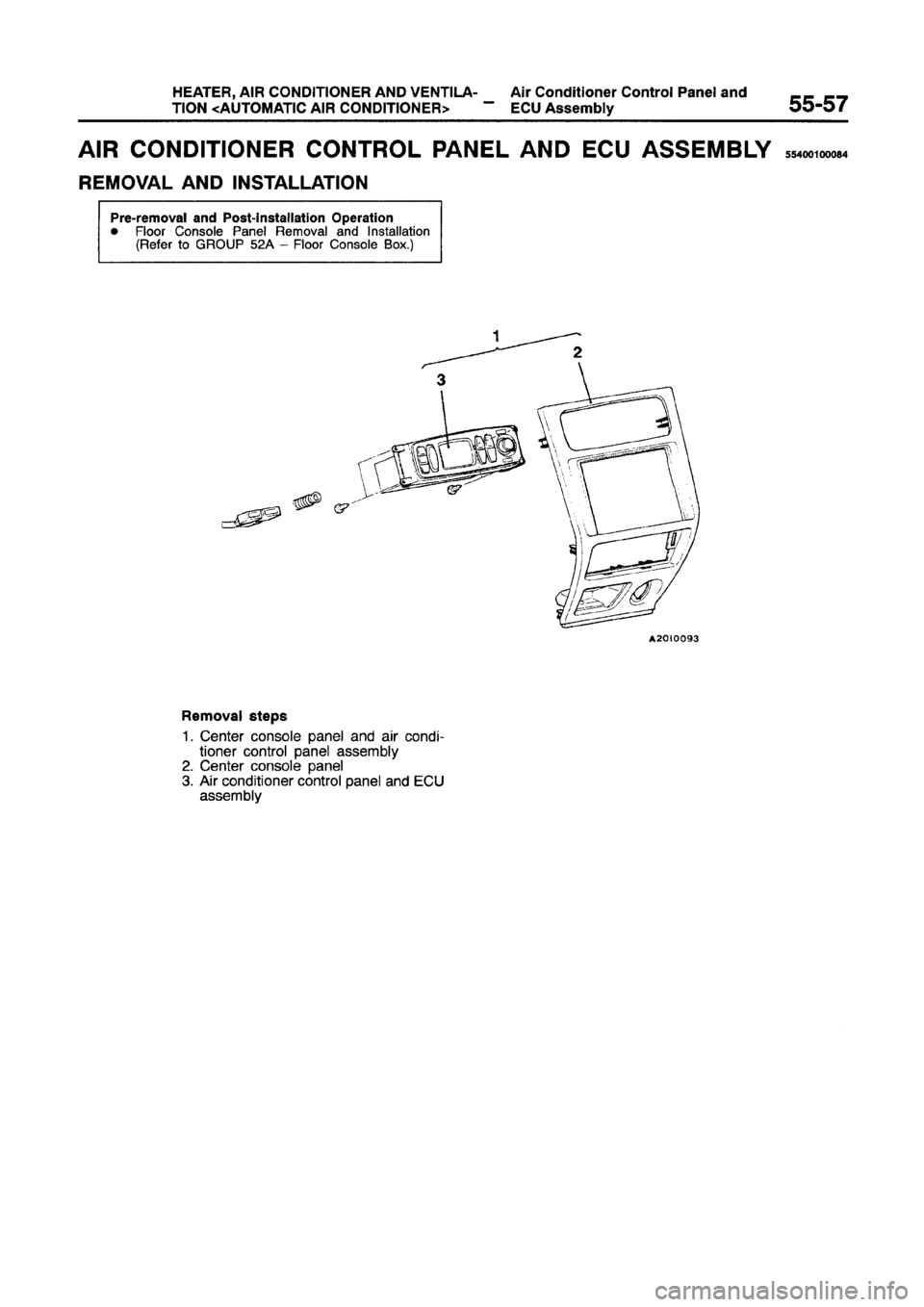 MITSUBISHI GALANT 1997 8.G Workshop Manual 