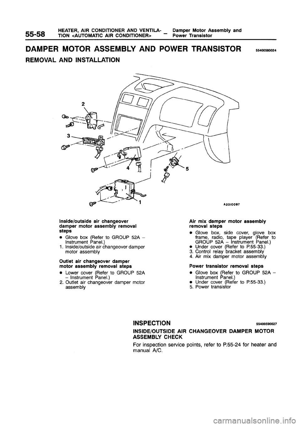 MITSUBISHI GALANT 1997 8.G Workshop Manual 