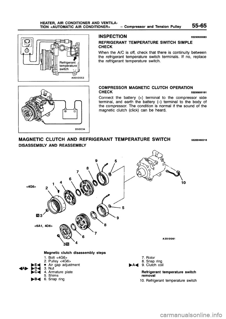 MITSUBISHI GALANT 1997 8.G Workshop Manual 