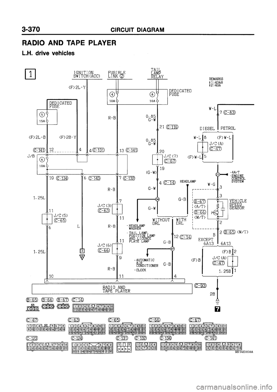 MITSUBISHI GALANT 1999 8.G Electrical Wiring Diagram Workshop Manual 