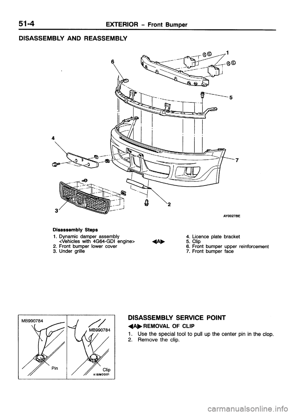 MITSUBISHI GALANT 2001 8.G Workshop Manual 