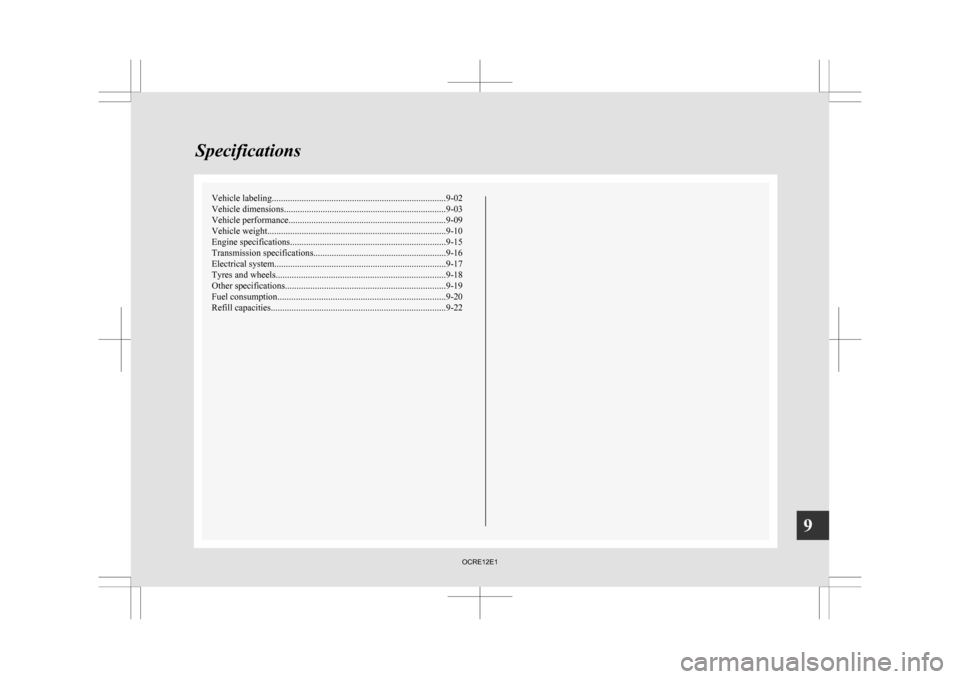 MITSUBISHI L200 2010 4.G Owners Manual Vehicle labeling
............................................................................ 9-02
Vehicle dimensions....................................................................... 9-03
Vehicl MITSUBISHI L200 2010 4.G Owners Manual Vehicle labeling
............................................................................ 9-02
Vehicle dimensions....................................................................... 9-03
Vehicl
