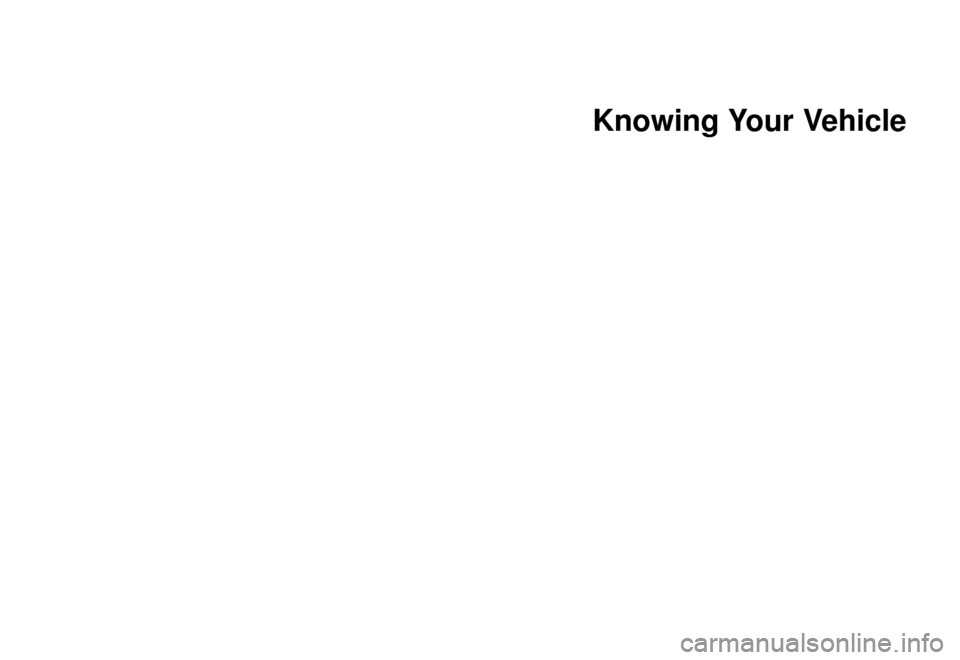 KIA Sephia 2000 1.G Owners Manual Knowing Your Vehicle
    