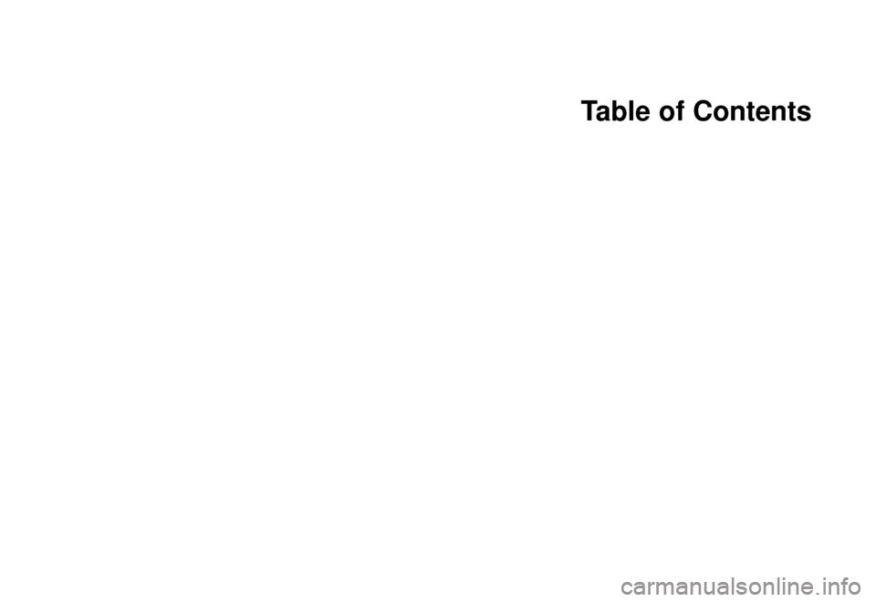 KIA Sportage 2001 K00 / 1.G Owners Manual Table of Contents
    
