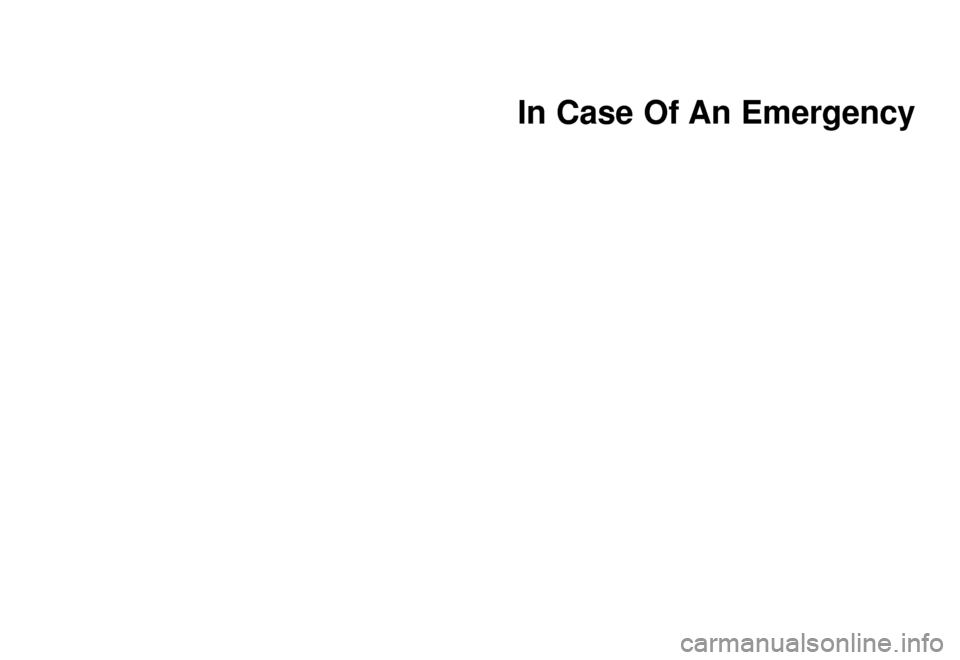 KIA Rio 2002 1.G Owners Manual In Case Of An Emergency
    