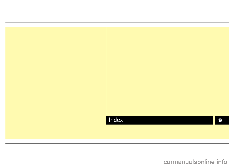 KIA Rio 2010 2.G Owners Manual 9Index 