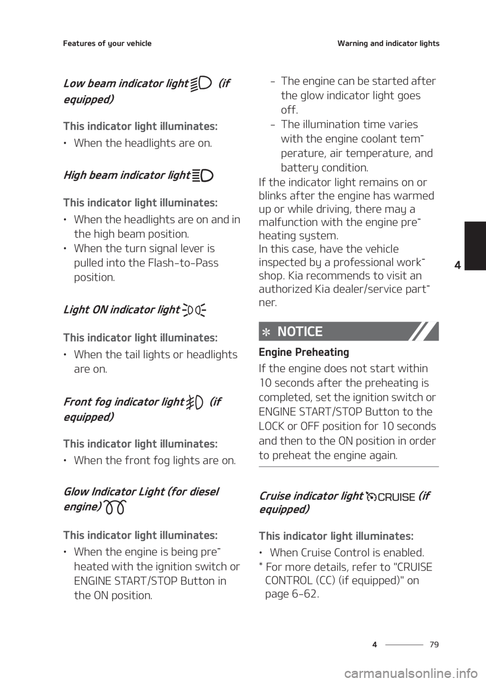 KIA SELTOS 2020  Owners Manual ��
�
�
��F�B�U�V�S�F�T��P�G��Z�P�V�S��W�F�I�J�D�M�F�8�B�S�O�J�O�H��B�O�E��J�O�E�J�D�B�U�P�S��M�J�H�I�U�T
�-�P�X��C�F�B�N��J�O�E�J�D�B�U�P�S��M�J�H�I�U� ���	�J�G�
�F�R�V�J�Q�Q�F�E�

�