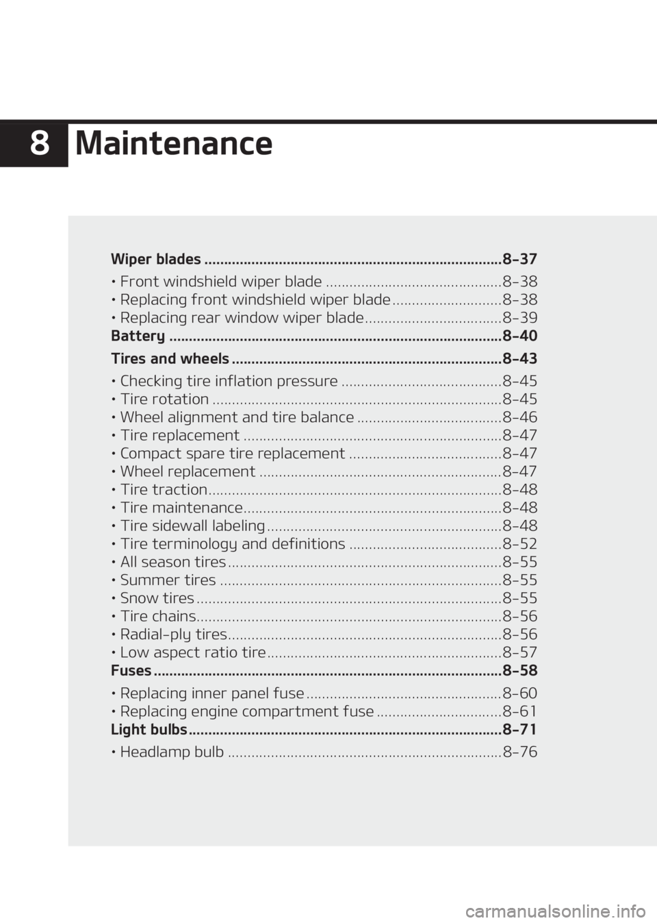 KIA SELTOS 2020  Owners Manual ��.�B�J�O�U�F�O�B�O�D�F
�8�J�Q�F�S��C�M�B�E�F�T ���������������������������������������������������������������������������