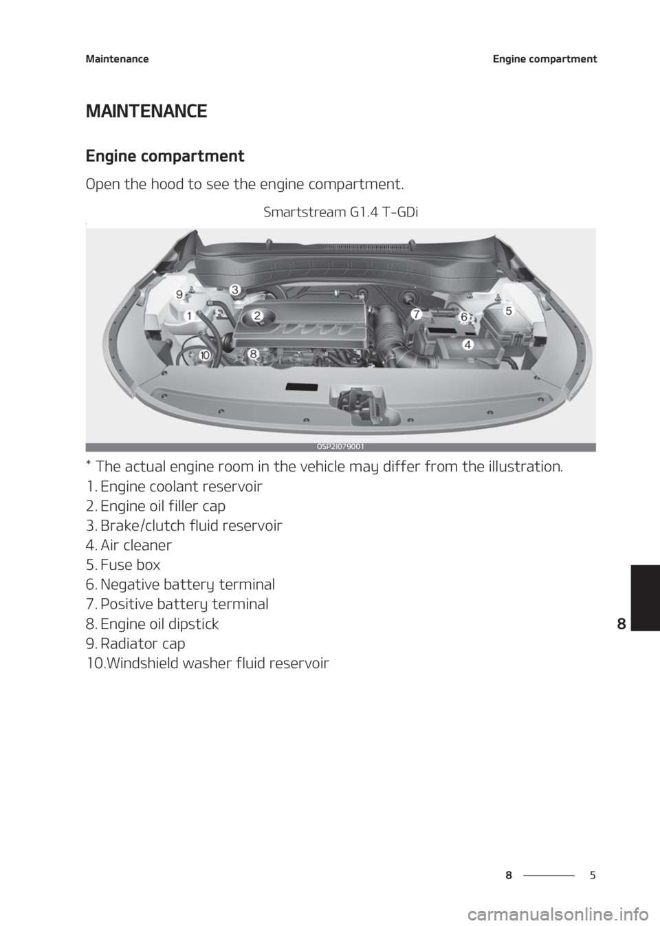 KIA SELTOS 2020  Owners Manual �
�
�
�.�B�J�O�U�F�O�B�O�D�F�&�O�H�J�O�F��D�P�N�Q�B�S�U�N�F�O�U
�.�"�*�/�5�&�/�"�/�$�&
�&�O�H�J�O�F��D�P�N�Q�B�S�U�N�F�O�U
�0�Q�F�O��U�I�F��I�P�P�E��U�P��T�F�F��U�I�F��F�O�H�J�O�F��D�P�N�Q