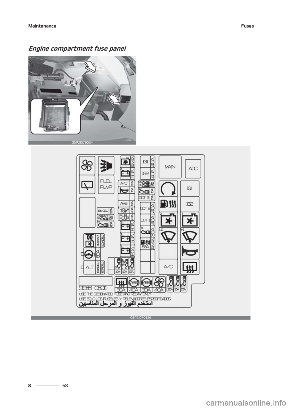 KIA SELTOS 2020  Owners Manual �.�B�J�O�U�F�O�B�O�D�F
�� �
��V�T�F�T
�&�O�H�J�O�F��D�P�N�Q�B�S�U�N�F�O�U��G�V�T�F��Q�B�O�F�M
�0�4�1��*������
�0�4�1��*������ 