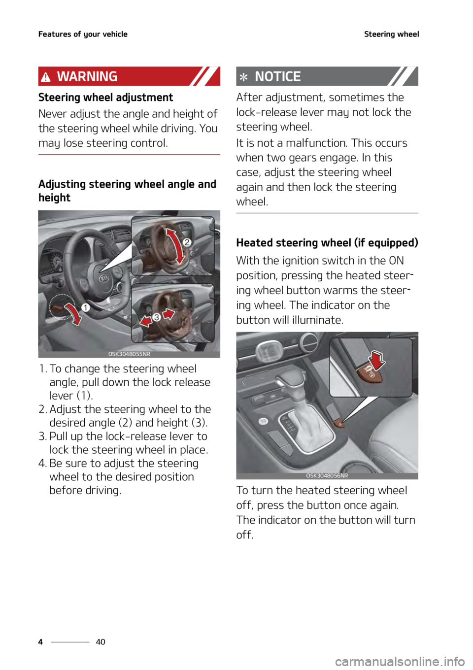 KIA SOUL 2020  Owners Manual ��F�B�U�V�S�F�T��P�G��Z�P�V�S��W�F�I�J�D�M�F
��
�
�4�U�F�F�S�J�O�H��X�I�F�F�M�
�8�" �3 �/ �* �/ �(
�4�U�F�F�S�J�O�H��X�I�F�F�M��B�E�K�V�T�U�N�F�O�U
�/�F�W�F�S��B�E�K�V�T�U��U�I�F��B�O�H�