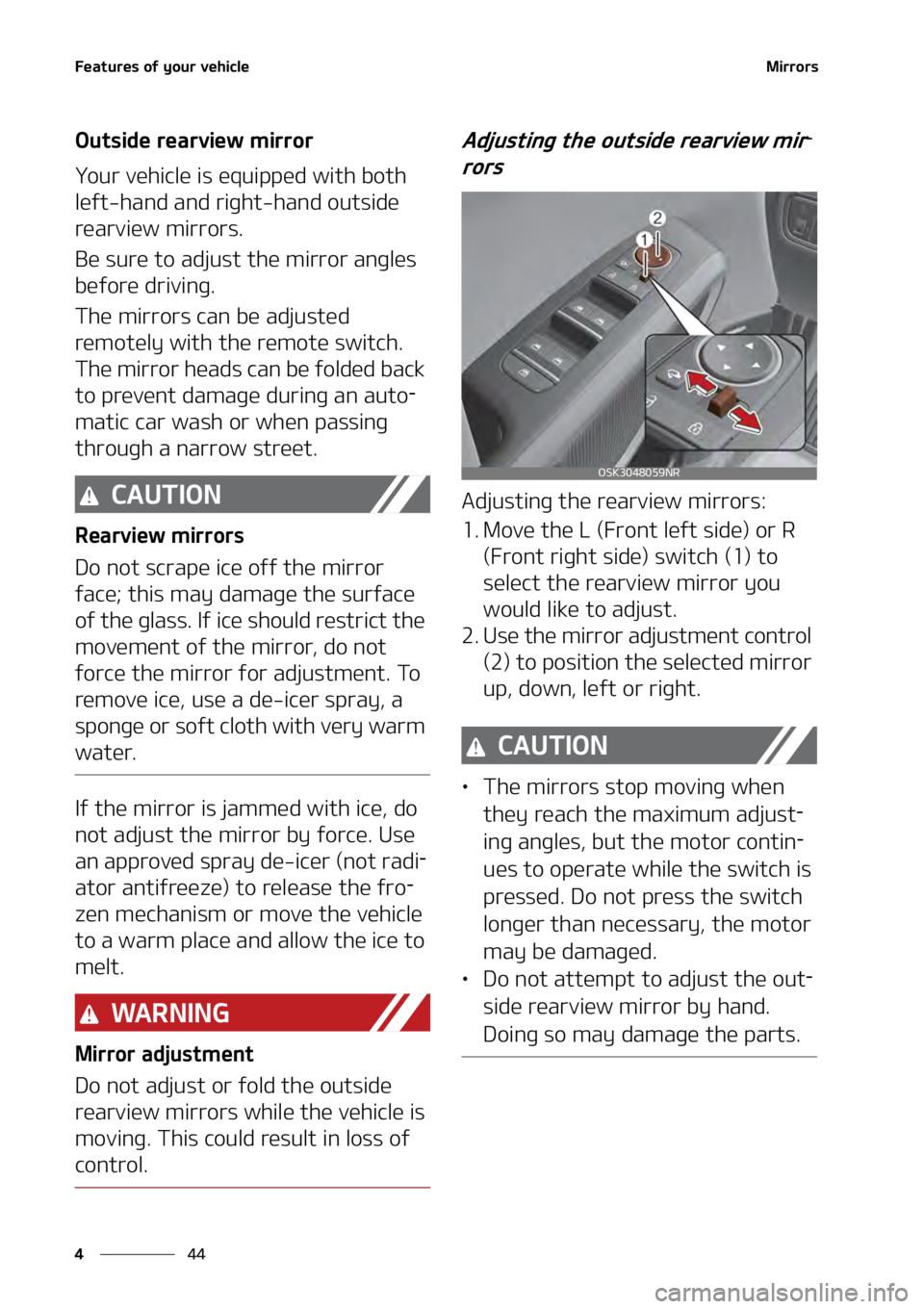 KIA SOUL 2020  Owners Manual ��F�B�U�V�S�F�T��P�G��Z�P�V�S��W�F�I�J�D�M�F
��
�
�.�J�S�S�P�S�T
�0�V�U�T�J�E�F��S�F�B�S�W�J�F�X��N�J�S�S�P�S
�:�P�V�S��W�F�I�J�D�M�F��J�T��F�R�V�J�Q�Q�F�E��X�J�U�I��C�P�U�I�
�M�F�G�U�