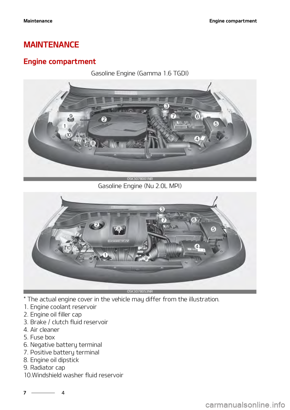 KIA SOUL 2020  Owners Manual �.�B�J�O�U�F�O�B�O�D�F
�
�
�&�O�H�J�O�F��D�P�N�Q�B�S�U�N�F�O�U�
�.�"�*�/�5�&�/�"�/�$�&
�&�O�H�J�O�F��D�P�N�Q�B�S�U�N�F�O�U
�(�B�T�P�M�J�O�F��&�O�H�J�O�F��	�(�B�N�N�B������5�(�%�*�

�(�B�T�