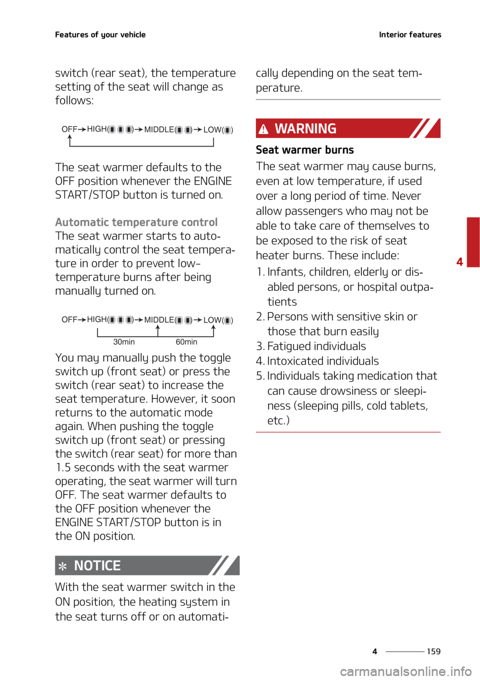 KIA TELLURIDE 2020  Owners Manual ���
�
�
��F�B�U�V�S�F�T��P�G��Z�P�V�S��W�F�I�J�D�M�F�*�O�U�F�S�J�P�S��G�F�B�U�V�S�F�T
�T�X�J�U�D�I��	�S�F�B�S��T�F�B�U�
�
��U�I�F��U�F�N�Q�F�S�B�U�V�S�F�
�T�F�U�U�J�O�H��P�G��U�I�F��