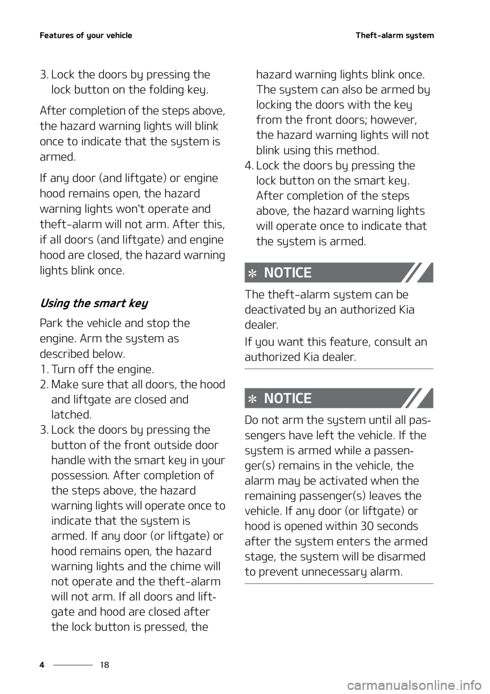 KIA SORENTO 2020  Owners Manual ��F�B�U�V�S�F�T��P�G��Z�P�V�S��W�F�I�J�D�M�F
��
�
�5�I�F�G�U��B�M�B�S�N��T�Z�T�U�F�N
�� �-�P�D�L��U�I�F��E�P�P�S�T��C�Z��Q�S�F�T�T�J�O�H��U�I�F�
�M�P�D�L��C�V�U�U�P�O��P�O��U �I�F�