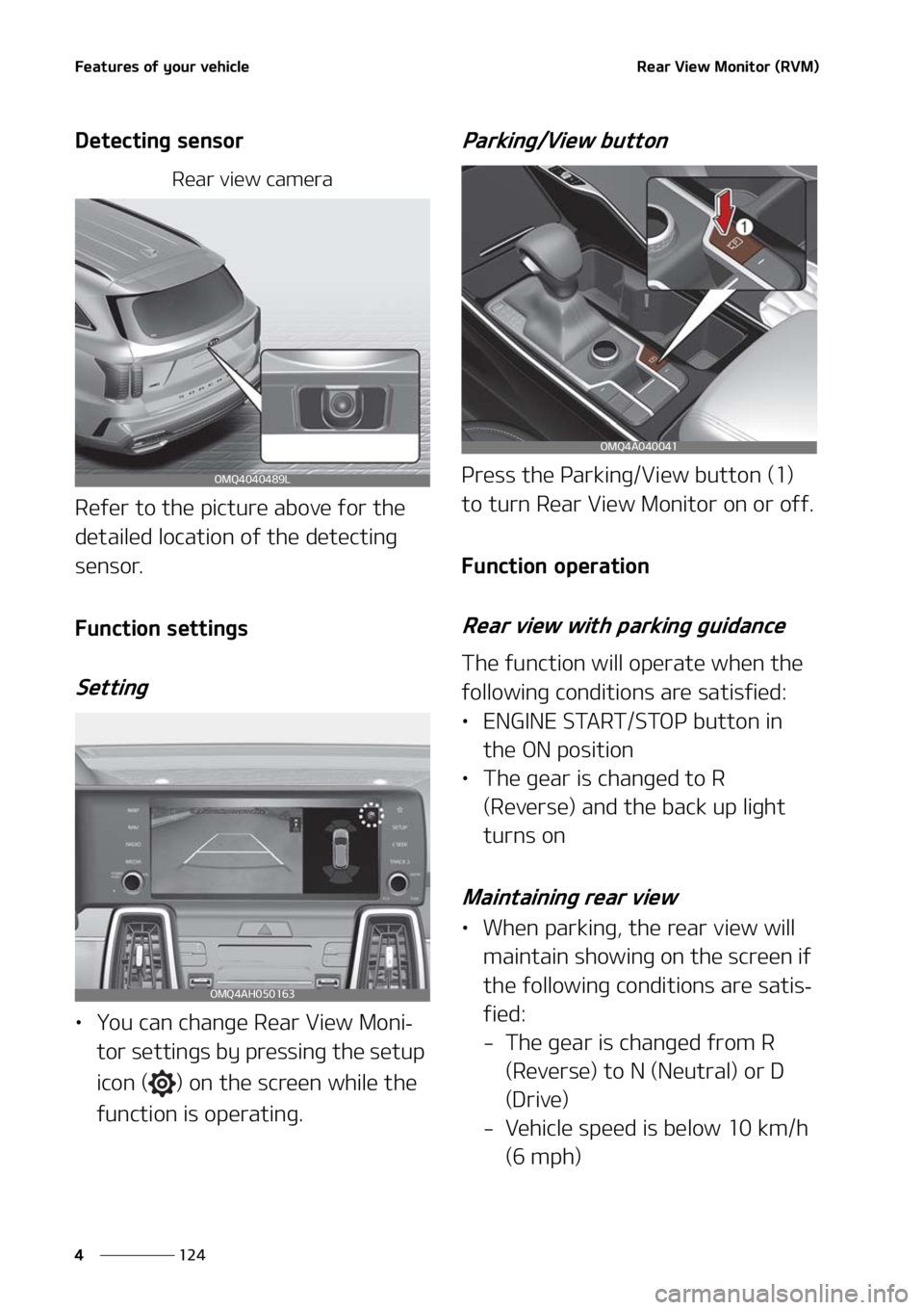 KIA SORENTO 2020  Owners Manual ��F�B�U�V�S�F�T��P�G��Z�P�V�S��W�F�I�J�D�M�F
���
�
�3�F�B�S��7�J�F�X��.�P�O�J�U�P�S��	�3�7�.�

�%�F�U�F�D�U�J�O�H��T�F�O�T�P�S
�3�F�B�S��W�J�F�X��D�B�N�F�S�B
�3�F�G�F�S��U�P��U�I�F��Q