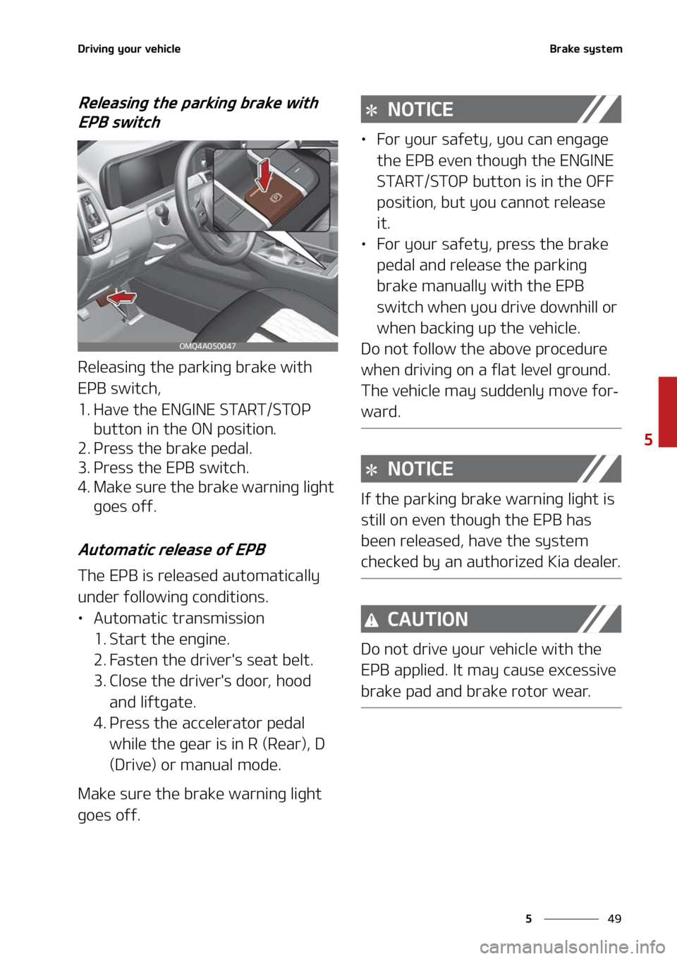 KIA SORENTO 2020  Owners Manual ��
�
�
�%�S�J�W�J�O�H��Z�P�V�S��W�F�I�J�D�M�F�#�S�B�L�F��T�Z�T�U�F�N
�3�F�M�F�B�T�J�O�H��U�I�F��Q�B�S�L�J�O�H��C�S�B�L�F��X�J�U�I��&�1�#��T�X�J�U�D�I
�3�F�M�F�B�T�J�O�H��U�I�F��Q�B�S�L�