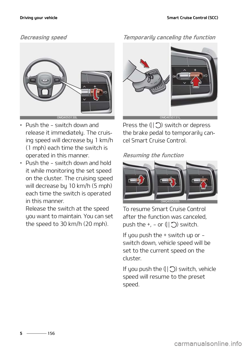 KIA SORENTO 2020  Owners Manual �%�S�J�W�J�O�H��Z�P�V�S��W�F�I�J�D�M�F
���
�
�4�N�B�S�U��$�S�V�J�T�F��$�P�O�U�S�P�M��	�4�$�$�

�%�F�D�S�F�B�T�J�O�H��T�Q�F�F�E
LÜ �1�V�T�I��U�I�F����T�X�J�U�D�I��E�P�X�O��B�O�E�
�S�F