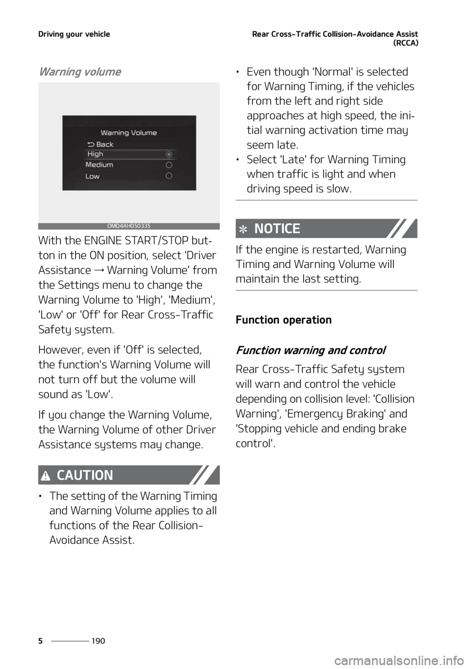KIA SORENTO 2020  Owners Manual �%�S�J�W�J�O�H��Z�P�V�S��W�F�I�J�D�M�F
���
�
�3�F�B�S��$�S�P�T�T��5�S�B�G�G�J�D��$�P�M�M�J�T�J�P�O��"�W�P�J�E�B�O�D�F��"�T�T�J�T�U
�	�3�$�$�"�

�8�B�S�O�J�O�H��W�P�M�V�N�F
�8�J�U�I��U�I�F